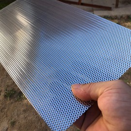 FengYoo Perforated Plate Stainless Steel Perforated Grid Stainless Steel Grid 1.5 mm Hole Thickness 1.1 mm 400 mm x 200 mm Perforated Metal