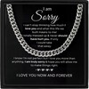 Gifted Happiness Sorry Necklace for Him Sorry Gift Apology Gift