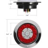 Partsam 2Pcs 4" Inch Round LED Trailer Tail Lights White