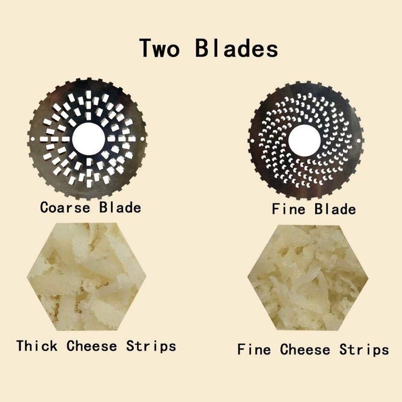 Qisong Stainless Steel Cheese Slicer with 2 Blades for Grating
