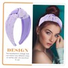 Beavorty 4pcs Elegant Knotted Headband for Women Gauze Flower Pattern