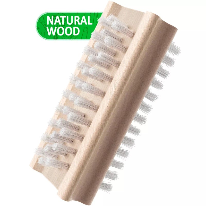 Konex Wooden Nail Brush for Scrubbing, Fingernail Brush Nail Scrub