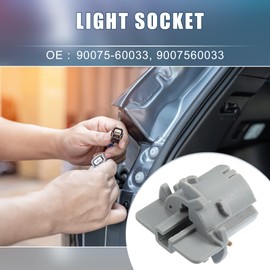 A ABSOPRO Tail Brake Light Lamp Bulb Socket Holder 90075-60033 9007560033 for Toyota 4Runner 2010-2013 Plastic Gray