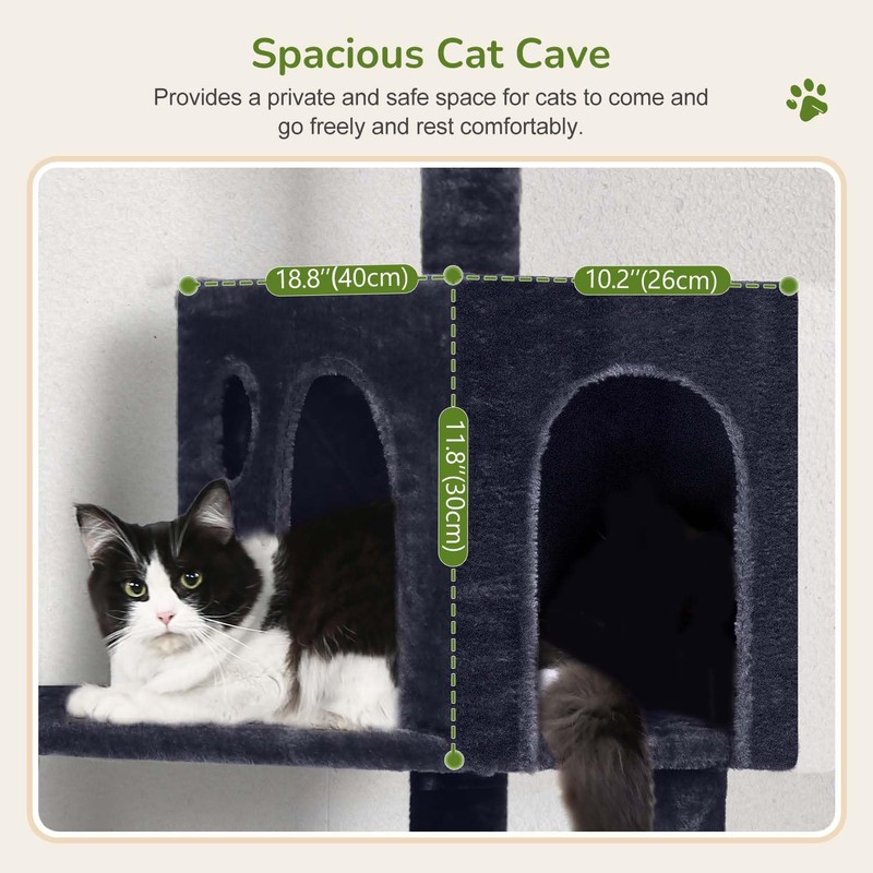 Globlazer Cat Tree Tower with Scratching Post for Indoor Cats,