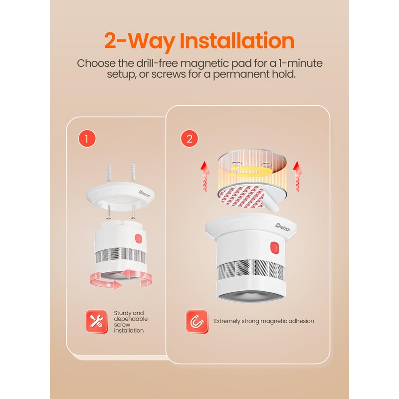 Heiman Smart Smoke Alarms for Home Requires Zigbee 3.0 Hub,
