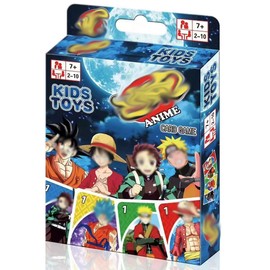 DEZP 1 x UNO Flip, UNO One Piece Edition, Card Game with Characters and a Special Creeper Card, for the Whole Family and Fans of One Piece from 7 Years (B)