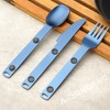 Magnetic Camping Utensil Set, Travel Cutlery Set, Knife, Fork &