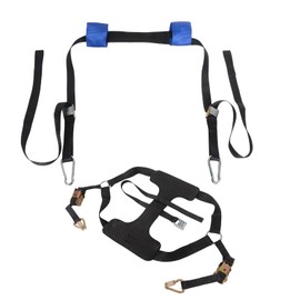 MOTO4U Sport Motorcycle Tie Down Bundle, 1PK Rear Wheel Tie Down Straps with Ratchets, 1PK Handlebar Tie Down Straps with Cam Buckle and Snaphooks Blue