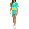 Women's Vintage 80s 90s Costume 2 Piece Outfit Zip Front