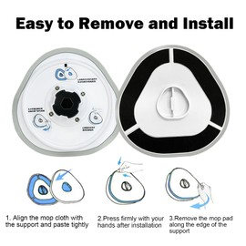 Replacement Mop Pad Holder Module with 4 Mop Pads Compatible for NARWAL T10 J1 J2 Microfiber Resuable Mop Cloth Robot Vacuum Cleaner Accessories