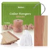 71 Piece Cedar Blocks Set for Clothes Storage: 7 Hooks,