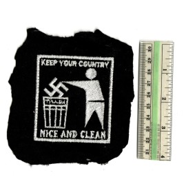 keep your country nice and clean anti nazi patch skins against racial prejudice