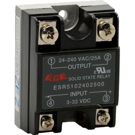 Jameco ValuePro Solid State Relay 15mA 32 VDC Input 25A 24-240 VAC Output