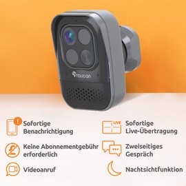 TOUCAN Wireless Security Camera PRO - 1080p Indoor and Outdoor Camera with Radar Motion Detection, 2-Way Audio, XL Battery, Google Home, Alexa and Echo Compatible, No Subscription