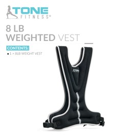 Tone Fitness 8lb Weighted Vest, Black