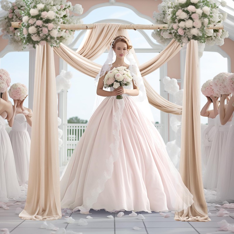 Wedding Arch Draping Fabric, 1 Panel 28" x 19Ft Deep