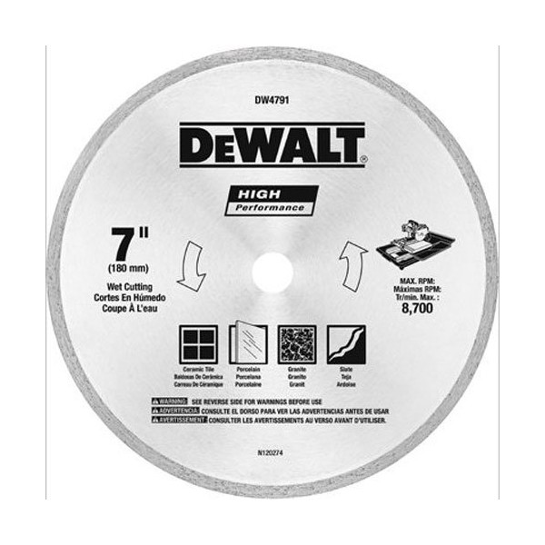 DEWALT DW4791 7-Inch Tile Blade