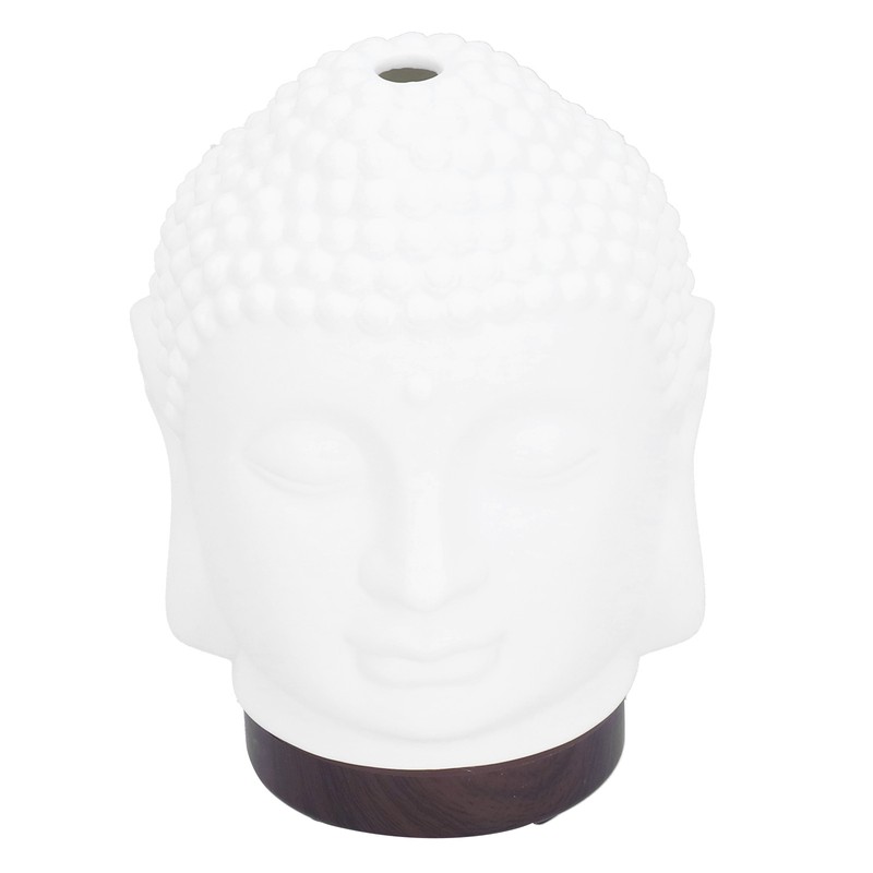 100‑200ml Ceramic Humidifier Buddha Shaped Aroma Diffuser with Night Light