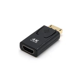 iJiZuo DisplayPort to HDMI Adapter, 4K DisplayPort Male to HDMI Female Adapter, Applicable to DisplayPort Devices and HDMI Devices (Black)