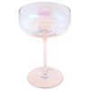 Karma Mid Century Champagne Coupe, Four Pack Set, Clear Luster