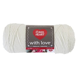 Red Heart With Love Yarn, Eggshell