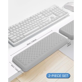 ITNRSIIET 2-Piece L Shaped Split-Design Desk Elbow Pad, Dual-Zone Support, Tri-Zone Relief for Elbow/Forearm/Wrist, Adaptive to All Desk Geometry, Non-Slip Laser-Engraved Base, Astral Gray