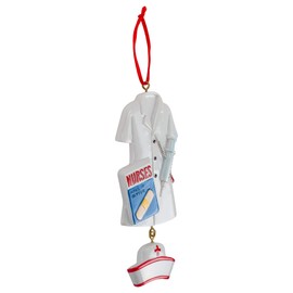 Kurt Adler A1982 Nurse Uniform Ornament for Personalization, 4-inch High, Resin