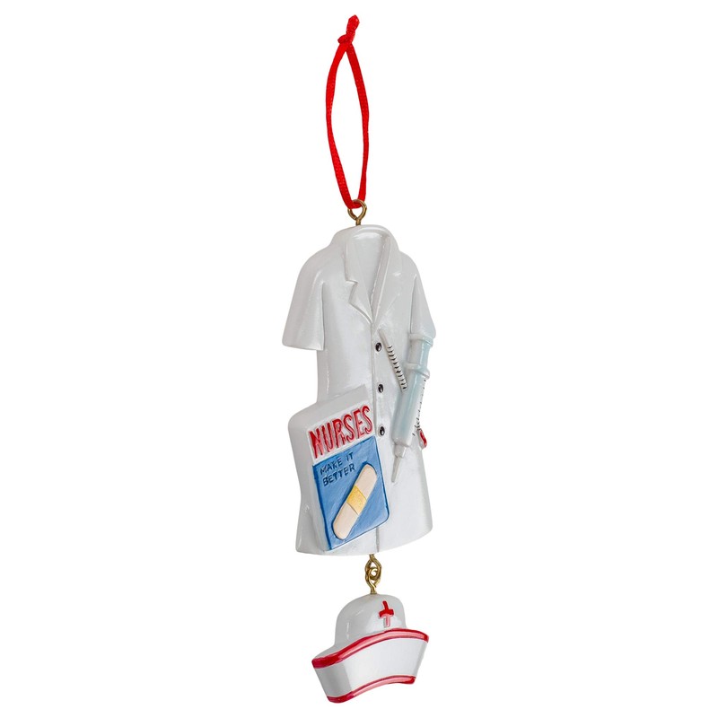 Kurt Adler A1982 Nurse Uniform Ornament for Personalization, 4-inch High,