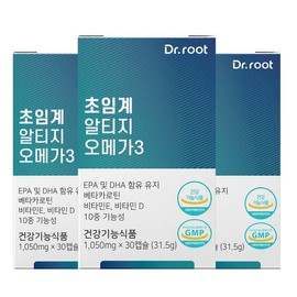Dr. Root 10중기능성 저온 초임계 알티지 rTG 오메가3 식물성캡슐 3박스 베타카로틴 비타민D 비타민E 10-in-1 Multifunctional Low-Temperature Supercritical rTG Omega-3 Plant Capsules 3 Boxes Beta-Carotene Vitamin D Vitamin E