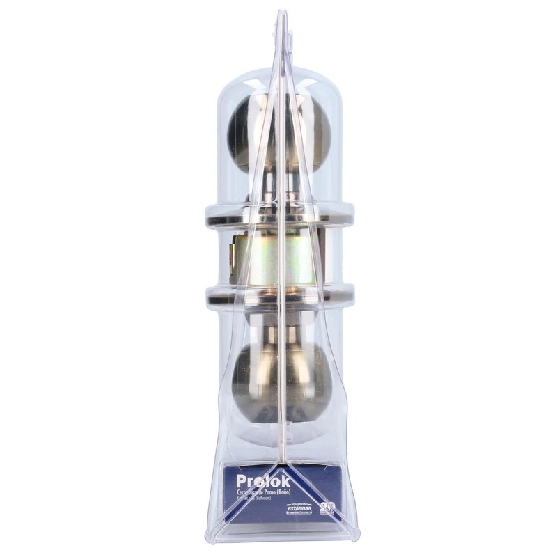 Lock Prolok 18POP Pomo cilíndrico bola función baño, latón antiguo,