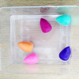 50 unids Mini Forma de Gota de Agua Maquillaje Esponja Licuadora Set Sin Látex Base de la Belleza Mezcla Esponja Huevo Al Azar colores