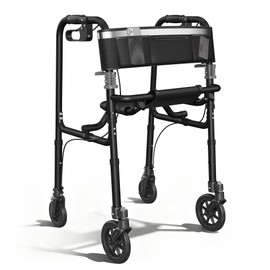 Walkers for Seniors, 4 Wheel Rollator Walker with Seat Supports 300lb