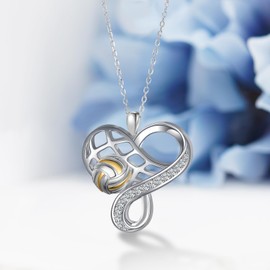 Volleyball Necklace for Women S925 Sterling Silver Heart Volleyball Necklace Volleyball Jewelry Gifts for Women Volleyball Lovers Volleyball Teams and Volleyball Players
