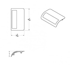C2W 2006+ Peterbilt Clear Passenger Door Pocket Light Lens Models 379 389 388 386
