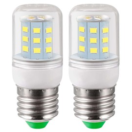 hekmazon KEI D34L for Frigiidaire Refrigerator Light Bulbs Replacement 5304511738 E26 3.5W 40W Halogen Equivalent AC 85-265V 6000K Led Pack of 2