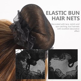 10 Unidades Redecilla Para El Cabello Accesorios Para Cabello Mujer Red Para Moño De Ballet Black