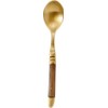 Keystone Teaspoon Brass Cutlery Wood Handle Gold 1.5x2x13cm