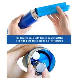 Estuche de Viaje para Refrigerador de Insulina para 3-7 Bolígrafos con Etiqueta Médica, Refrigerador de Viaje para Medicamentos Aprobado por la TSA, Refrigerador de Insulina (BLUE)