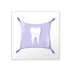 CafePress Tooth Fairy Pillow Sticker Square Bumper Sticker Car Decal