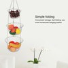 3‑Tier Flower Basket Iron Wire Hanging Vegetable Storage Fruit Organizer