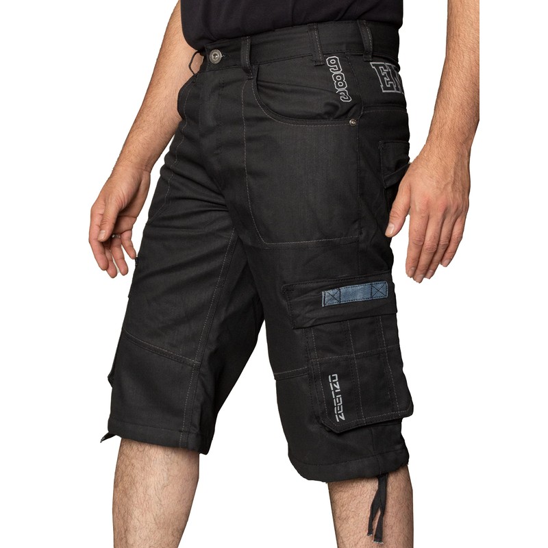 989Zé ENZO Men's Cargo Shorts Cotton Regular Fit Summer Jeans