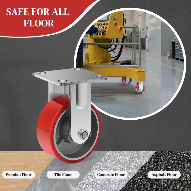 W B D WEIBIDA 5 Inch Heavy Duty Casters, 1000
