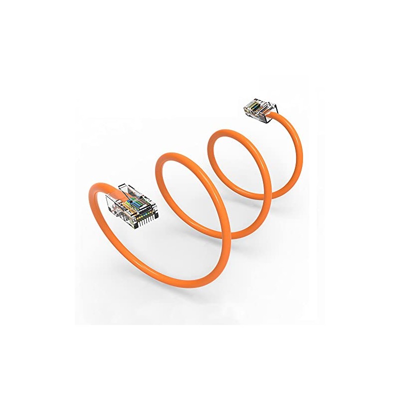 200Ft Cat5E UTP Ethernet Network Non Booted Cable Orange