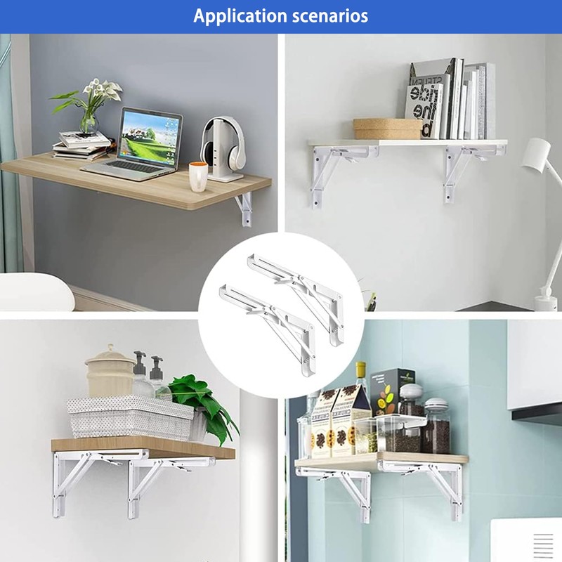 Catekro Folding Console 200 mm, 2 Pieces Folding Console Heavy