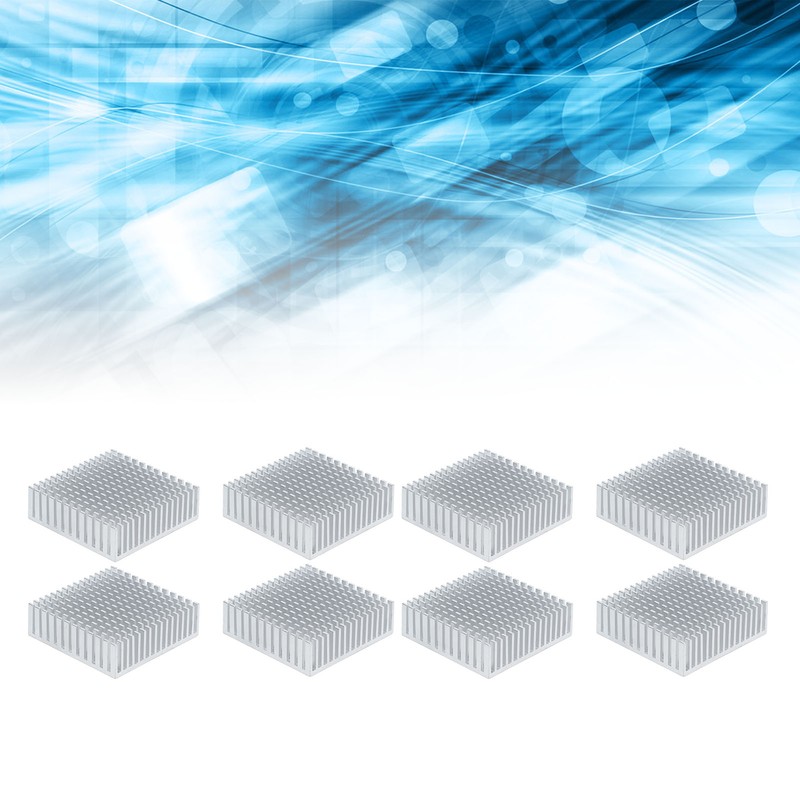8Pcs Heat Sink Cooling Heatsink Cooler Aluminium Alloy 50x50x15mm Accessory