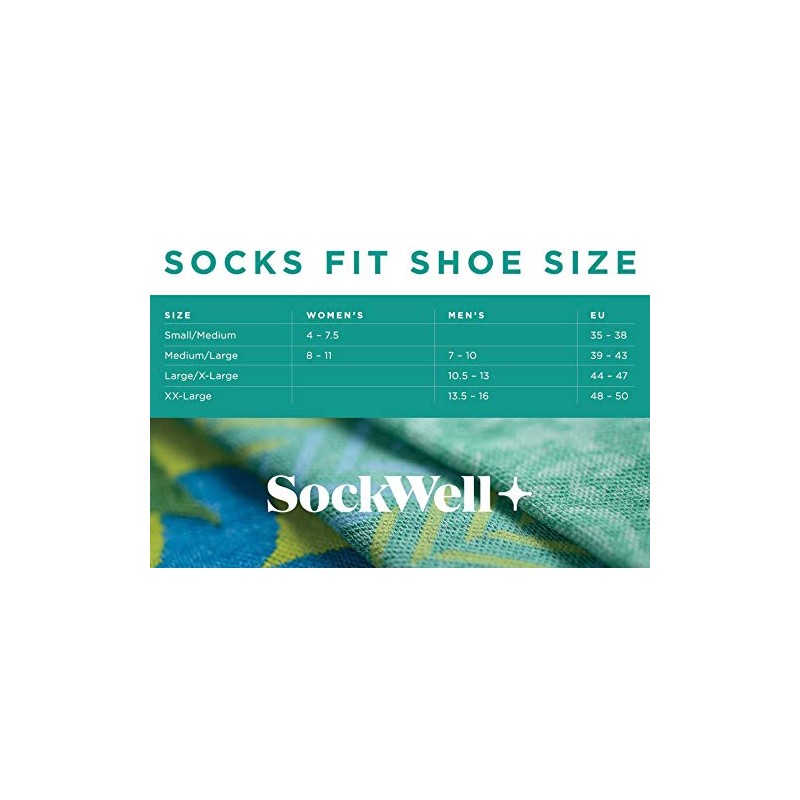 Sockwell Men's Camp Stripe Crew Sock, Charcoal, L/XL, Dark Grey,