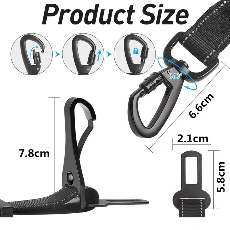 Dog Seat Belt, Adjustable Dog Belt for Car with Universal