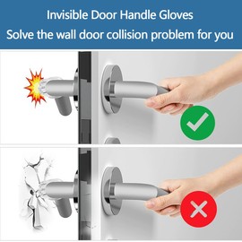 Door Stopper Lever Door Handle Protection Door Stopper, Pack of 10 Door Stopper Rubber Door Stopper Door Stopper Wall Rubber Buffer Door Buffer Wall Protection as Door Stopper for Door Handles Against