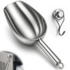 Stainless Steel Ice Scoop for Freezer with Magnetic Hook -
