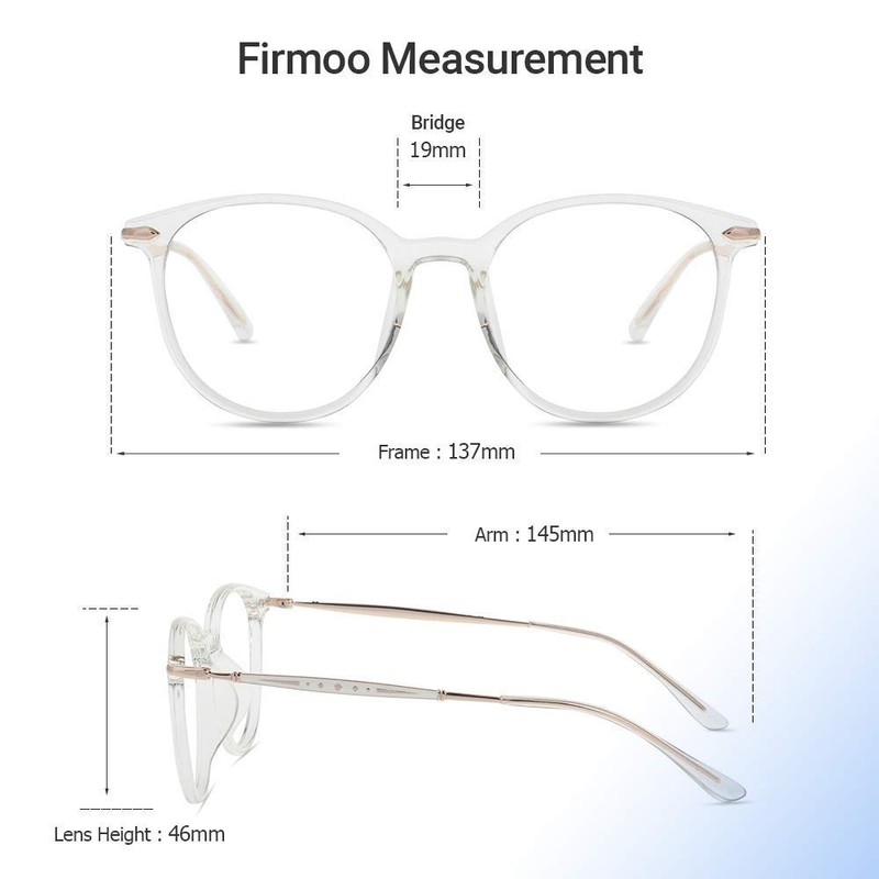 Firmoo Blue Light Blocking Glasses Women Round, Anti Glare Blue